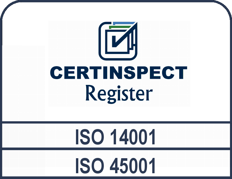 Sigla ISO 14001 – 45001 Incolor Vertical